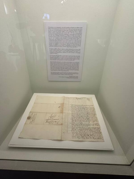 Carta enviada desde México por Diego de Agündez a Francisco de María Cabeza en Sevilla.
